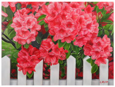 Pintura titulada "Rhododendron" por Larisa Ruy, Obra de arte original, Oleo