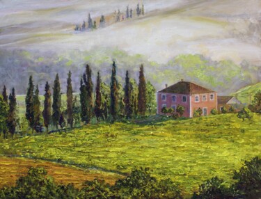 Malerei mit dem Titel "Тоскана.Италия.Пейз…" von Larisa Semakova, Original-Kunstwerk, Öl