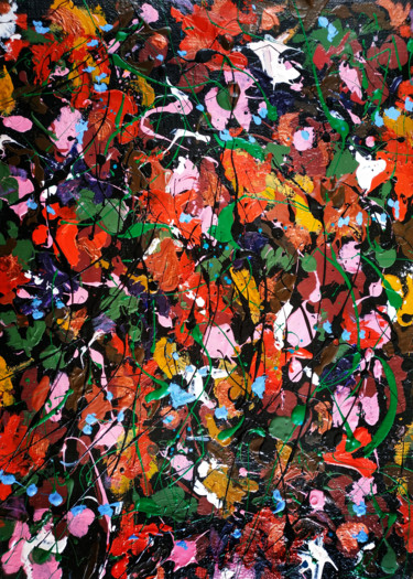 Картина под названием "Summer garden" - Larisa Siverina, Подлинное произведение искусства, Акрил