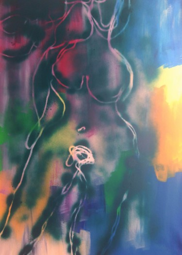 Картина под названием "Woman" - Larisa Siverina, Подлинное произведение искусства, Акрил