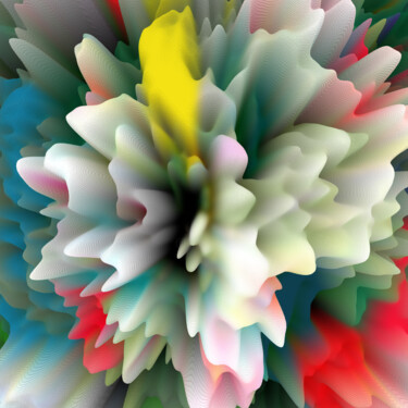 Digitale Kunst mit dem Titel "Abstract green fore…" von Larisa Siverina, Original-Kunstwerk, Digitaldruck