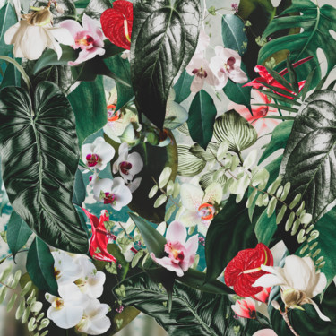 Digitale Kunst mit dem Titel "Green jungle" von Larisa Siverina, Original-Kunstwerk, Digitale Malerei