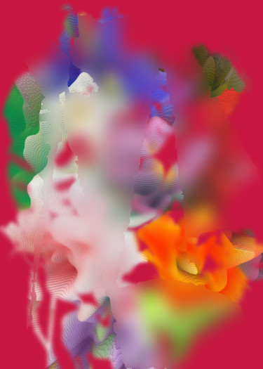 Digital Arts με τίτλο "Pink blossom" από Larisa Siverina, Αυθεντικά έργα τέχνης, Ψηφιακή ζωγραφική