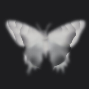Цифровое искусство под названием "White butterfly" - Larisa Siverina, Подлинное произведение искусства, Цифровая живопись
