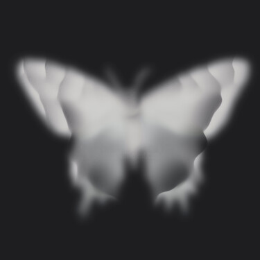 Digital Arts titled "White butterfly" by Larisa Siverina, Original Artwork, Digital Painting