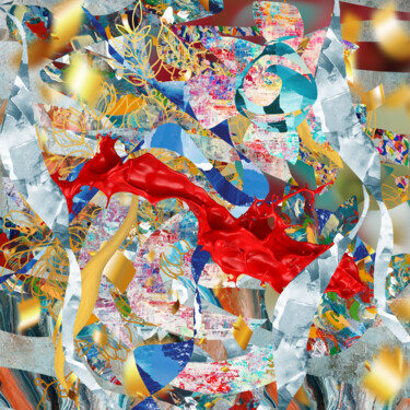 Arte digitale intitolato "Red splash" da Larisa Siverina, Opera d'arte originale, Pittura digitale
