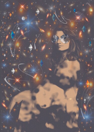 Arte digitale intitolato "Woman universe 2" da Larisa Siverina, Opera d'arte originale, Fotomontaggio