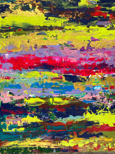 Painting titled "Color waves" by Larisa Siverina, Original Artwork, Acrylic