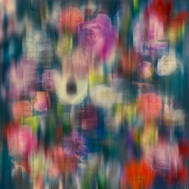 Цифровое искусство под названием "Blurred garden" - Larisa Siverina, Подлинное произведение искусства, Цифровой коллаж