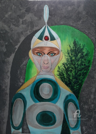 Malerei mit dem Titel "Lara" von Larissa Peters, Original-Kunstwerk, Acryl
