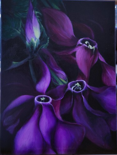 Pintura titulada "Dancing in the dark" por Larissa Egner, Obra de arte original, Oleo