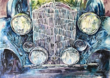 Peinture intitulée "Packard12" par Larissa Rogacheva, Œuvre d'art originale, Aquarelle