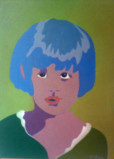 Schilderij getiteld "MAMAN" door Christiane Jean, Origineel Kunstwerk