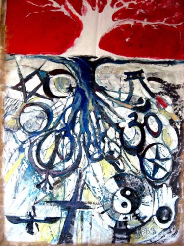 Painting titled "ALMIGHTY ROOTS" by Larissa Pirogovski, Original Artwork, Oil