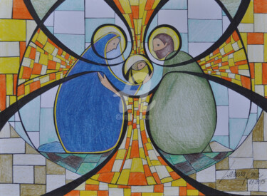 「Sagrada Família」というタイトルの描画 Larissa Limaによって, オリジナルのアートワーク, 鉛筆