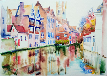 "Belgium. Bruges." başlıklı Tablo Olga Larina tarafından, Orijinal sanat, Suluboya