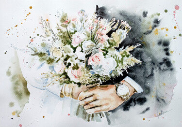 Painting titled "Special day" by Olga Larina, Original Artwork, Watercolor