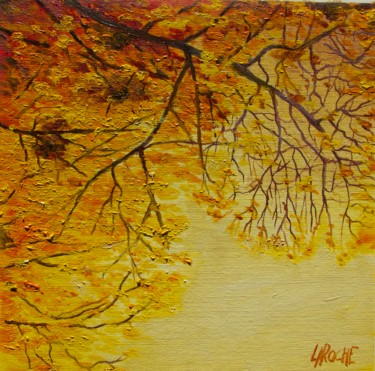 Peinture intitulée "Feuillage d'automne" par Pierre Laroche, Œuvre d'art originale, Huile