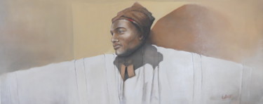 Pintura titulada "Africana" por Pierre Laroche, Obra de arte original, Oleo Montado en Bastidor de camilla de madera