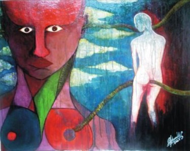 Pintura titulada "El Fantasma de la V…" por Onelio Larralde, Obra de arte original