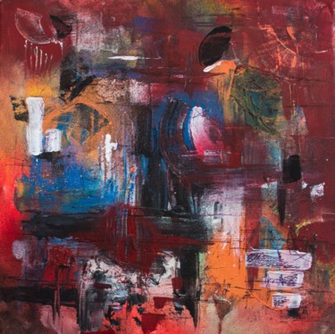 Картина под названием "Chaos" - Benjamin Larroche, Подлинное произведение искусства, Акрил Установлен на Деревянная рама для…