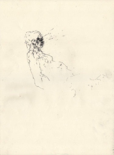 Disegno intitolato "Study - Leslie" da Guillaume Larroque, Opera d'arte originale, Carbone