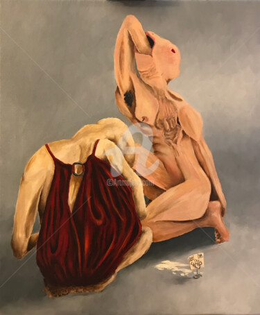 Картина под названием "Habitude et Envie" - Larry Holls, Подлинное произведение искусства, Масло