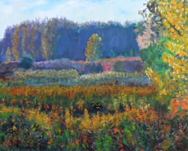 Peinture intitulée "Autumn Meadow" par Herscovitch Larry, Œuvre d'art originale, Huile