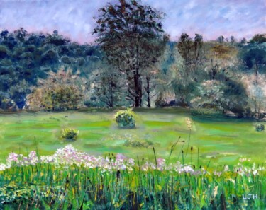Painting titled "German Mills Meadow" by Herscovitch Larry, Original Artwork, Oil