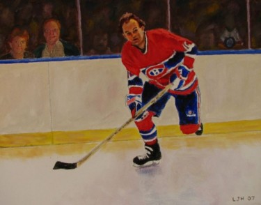 Painting titled "Guy Lafleur" by Herscovitch Larry, Original Artwork
