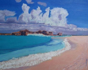 Painting titled "Middle Caicos" by Herscovitch Larry, Original Artwork, Oil