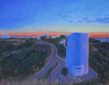 Картина под названием "Kitt Peak Sunset" - Herscovitch Larry, Подлинное произведение искусства, Масло