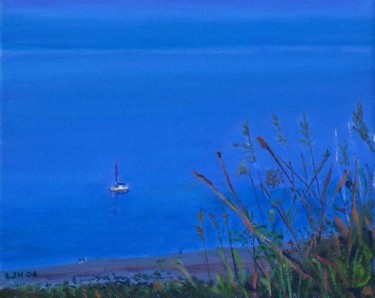 Painting titled "Dusk from Cathedral…" by Herscovitch Larry, Original Artwork, Oil