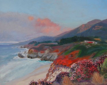 Картина под названием "Big Sur" - Herscovitch Larry, Подлинное произведение искусства, Масло