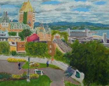 Painting titled "Citadel view" by Herscovitch Larry, Original Artwork, Oil