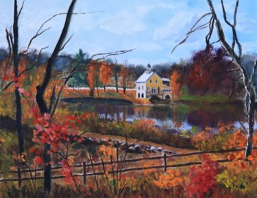 Painting titled "Autumn in New Hamps…" by Herscovitch Larry, Original Artwork, Oil