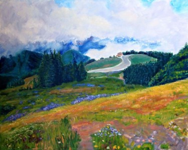 Painting titled "Hurrican Ridge" by Herscovitch Larry, Original Artwork, Oil