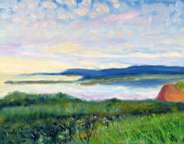Painting titled "Margaree Harbour su…" by Herscovitch Larry, Original Artwork, Oil