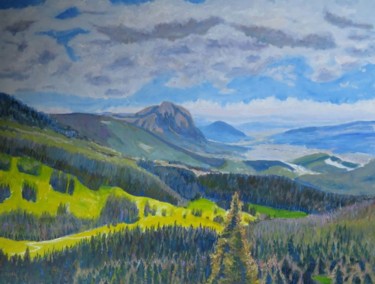 Malarstwo zatytułowany „Crested Butte View” autorstwa Herscovitch Larry, Oryginalna praca, Olej