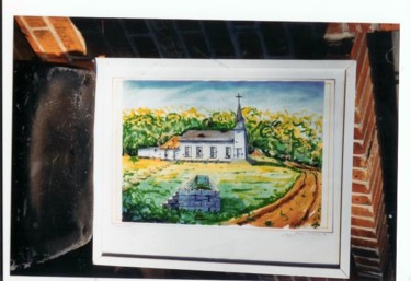 Drawing titled "The old Church" by Mississippi Artist Larry Moore, Original Artwork