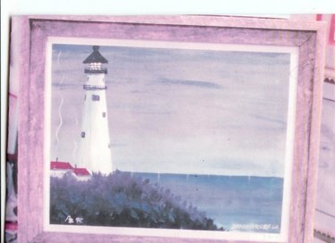 Drawing titled "The Lone Lighthouse" by Mississippi Artist Larry Moore, Original Artwork