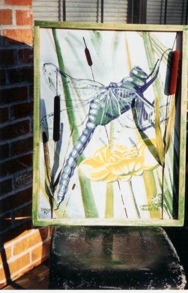 Drawing titled "3D Dragonfly" by Mississippi Artist Larry Moore, Original Artwork