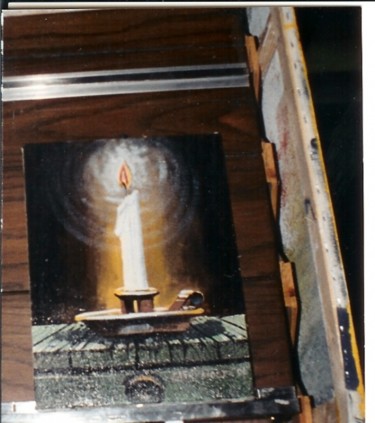 Drawing titled "Light One Candle" by Mississippi Artist Larry Moore, Original Artwork