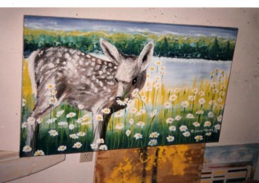Drawing titled "Baby Deer" by Mississippi Artist Larry Moore, Original Artwork