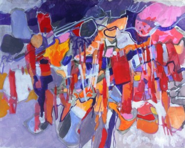Painting titled "Orchestre" by Laurent Maunoury, Original Artwork, Acrylic