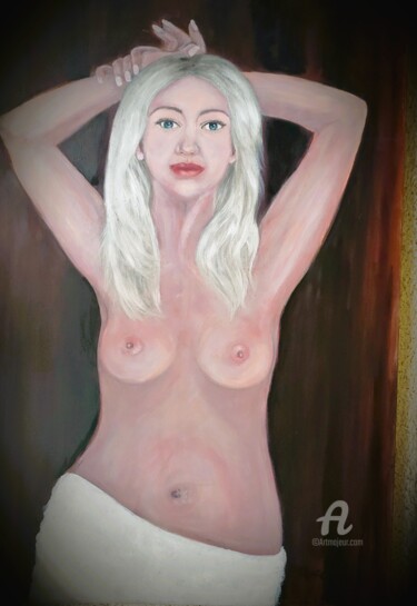 Painting titled "La Femme Fatale" by Lart Des Femmes Du Monde, Original Artwork, Oil