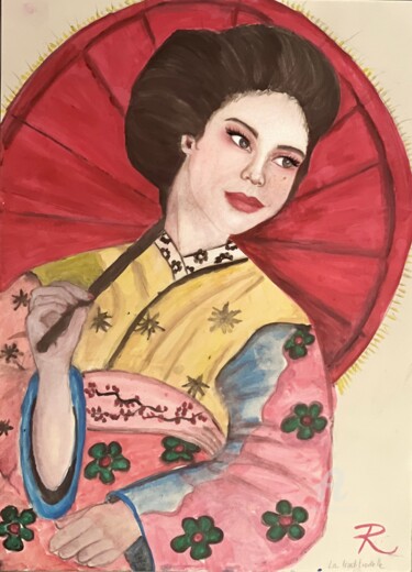 Painting titled "La Traditionelle" by Lart Des Femmes Du Monde, Original Artwork, Oil