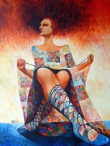 Painting titled "Lady dancer" by Laimonas Šmergelis, Original Artwork