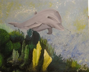Peinture intitulée "dauphin" par Guillaume Armbruster, Œuvre d'art originale