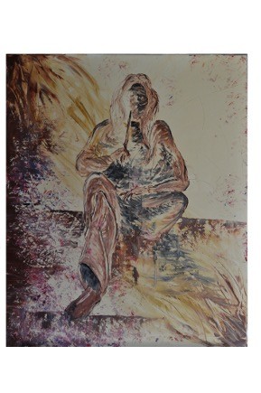 Peinture intitulée "assis sur la terre…" par Guillaume Armbruster, Œuvre d'art originale